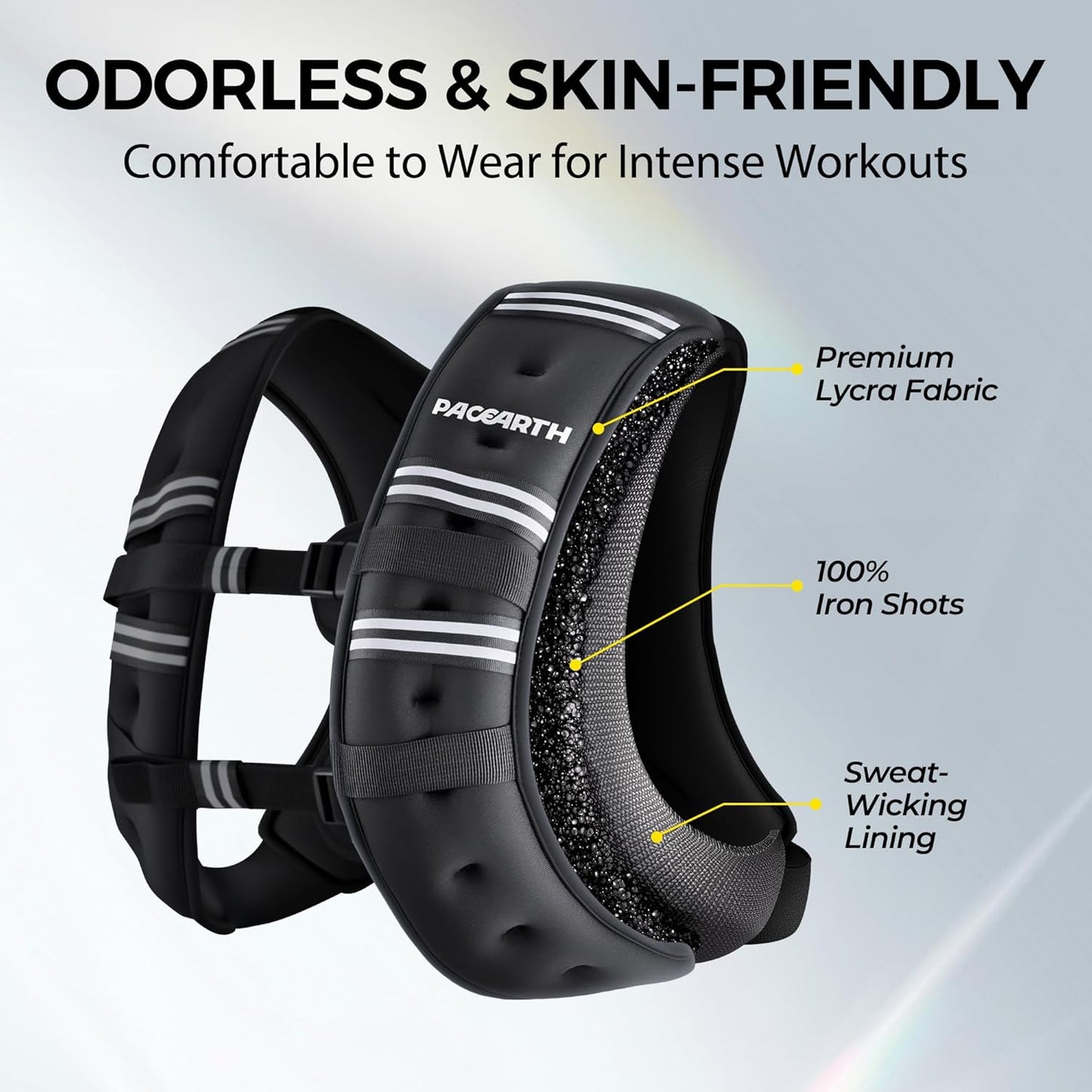 Weighted Vest with Ankle/Wrist Weights 6Lbs-30Lbs Body Weight Vest with Reflective Stripe, Size-Adjustable Workout Equipment for Strength Training, Walking, Jogging, Running for Men Women